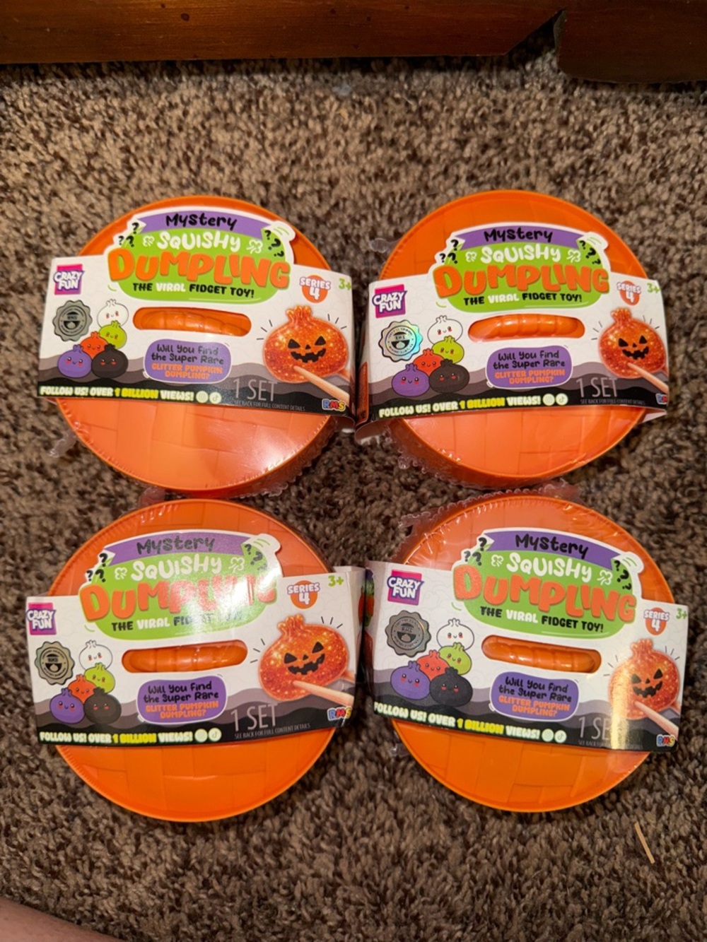 Set of 4 Series 4 Target Exclusive RMS Pumpkin Halloween Mystery Dumpling Sealed